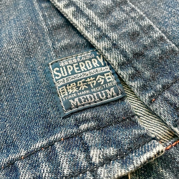 Superdry Blue Denim Shirt - Picture 5 of 8